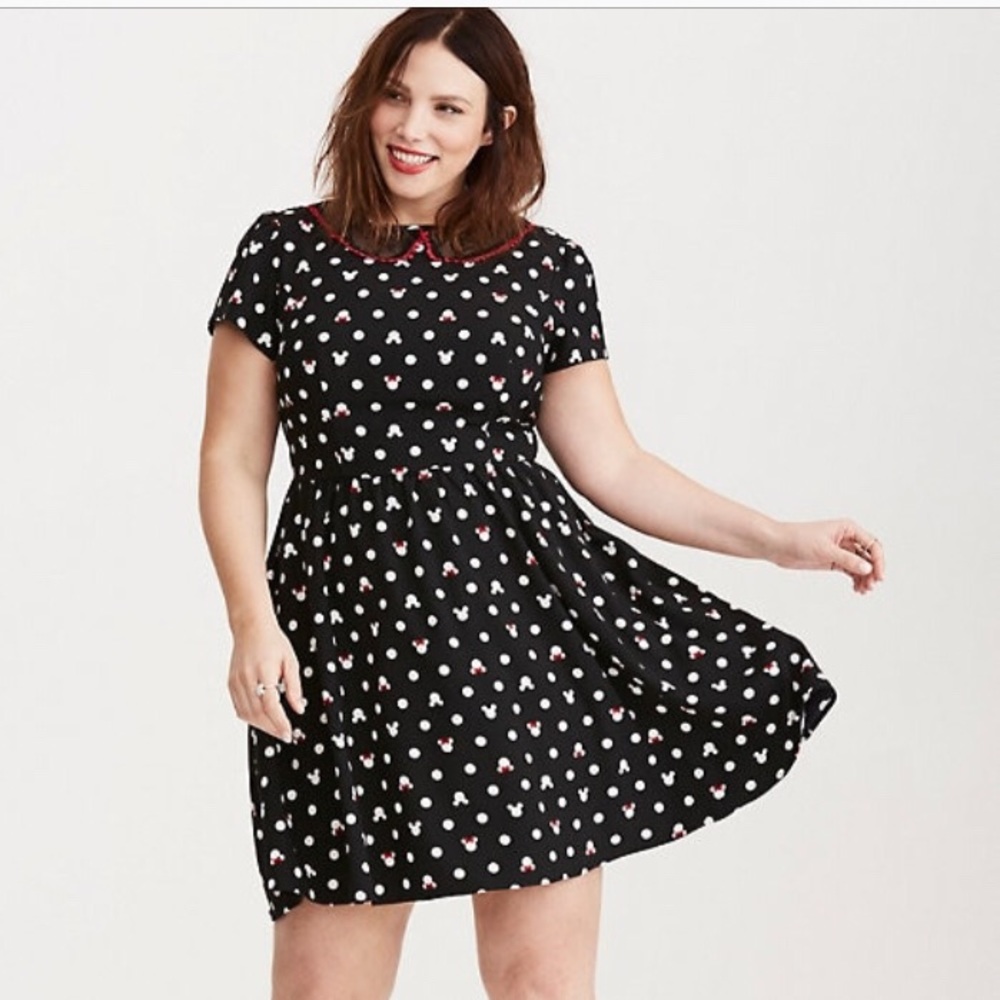 Mickey & Minnie Collection Dot Print Skater Dress